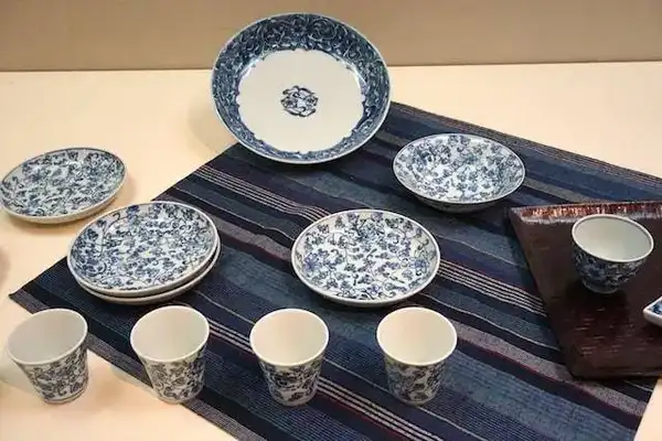 Typical Arita ware in Kyushu Ceramic Museum