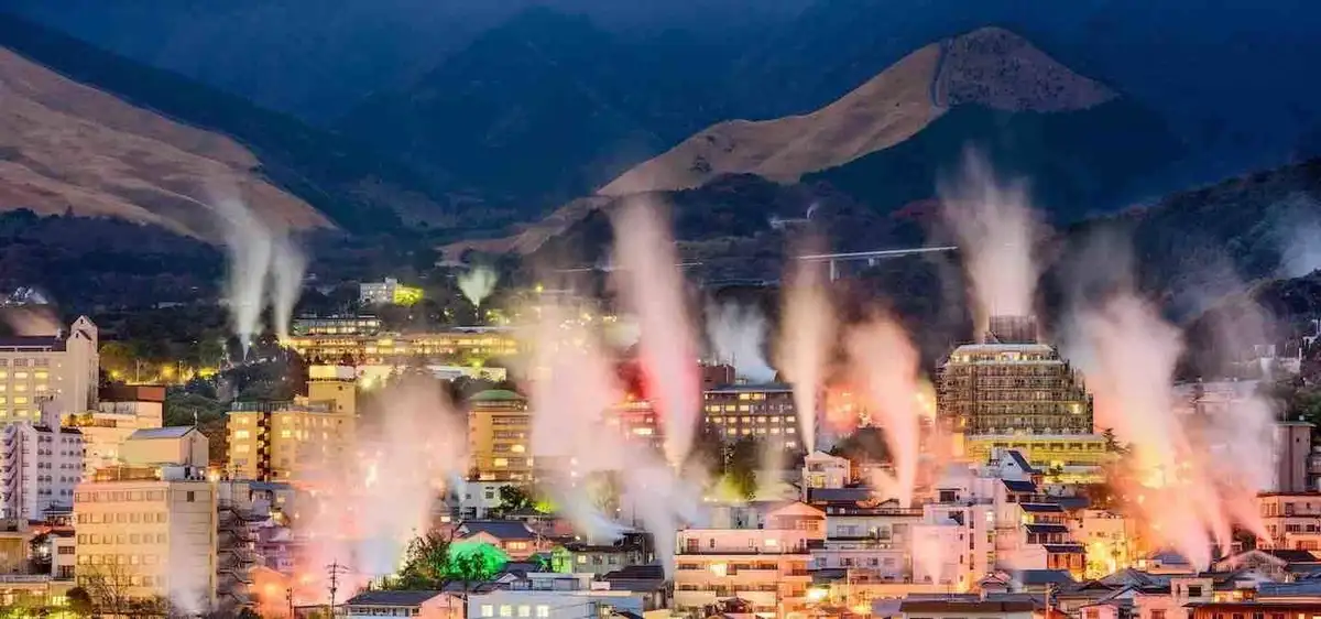 Usa Jingu shrine, a warm sand bath and the cobalt-blue and blood-red "hells" of Beppu.
