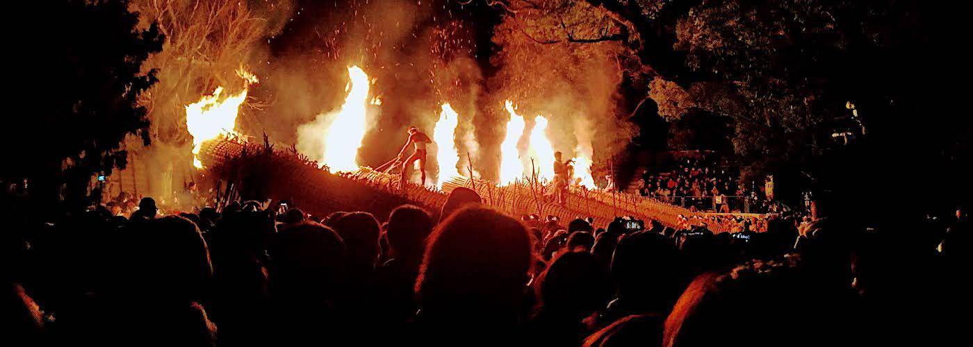 Fire festival, Japan