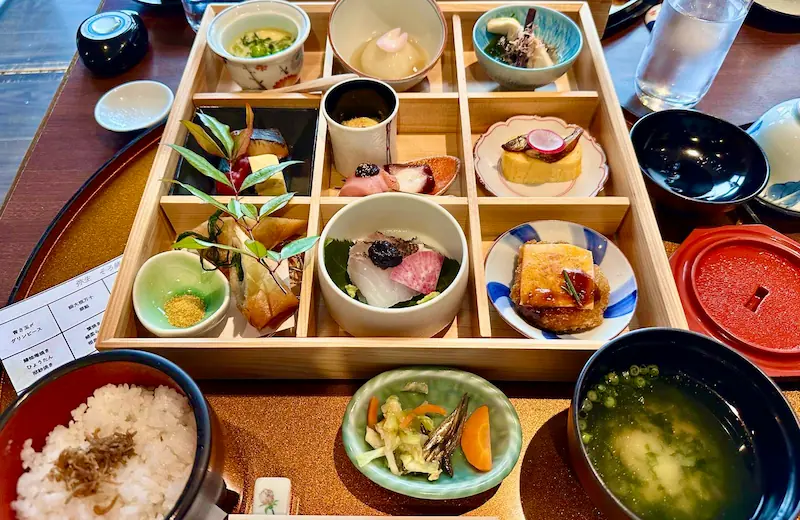 japanese set meal miso